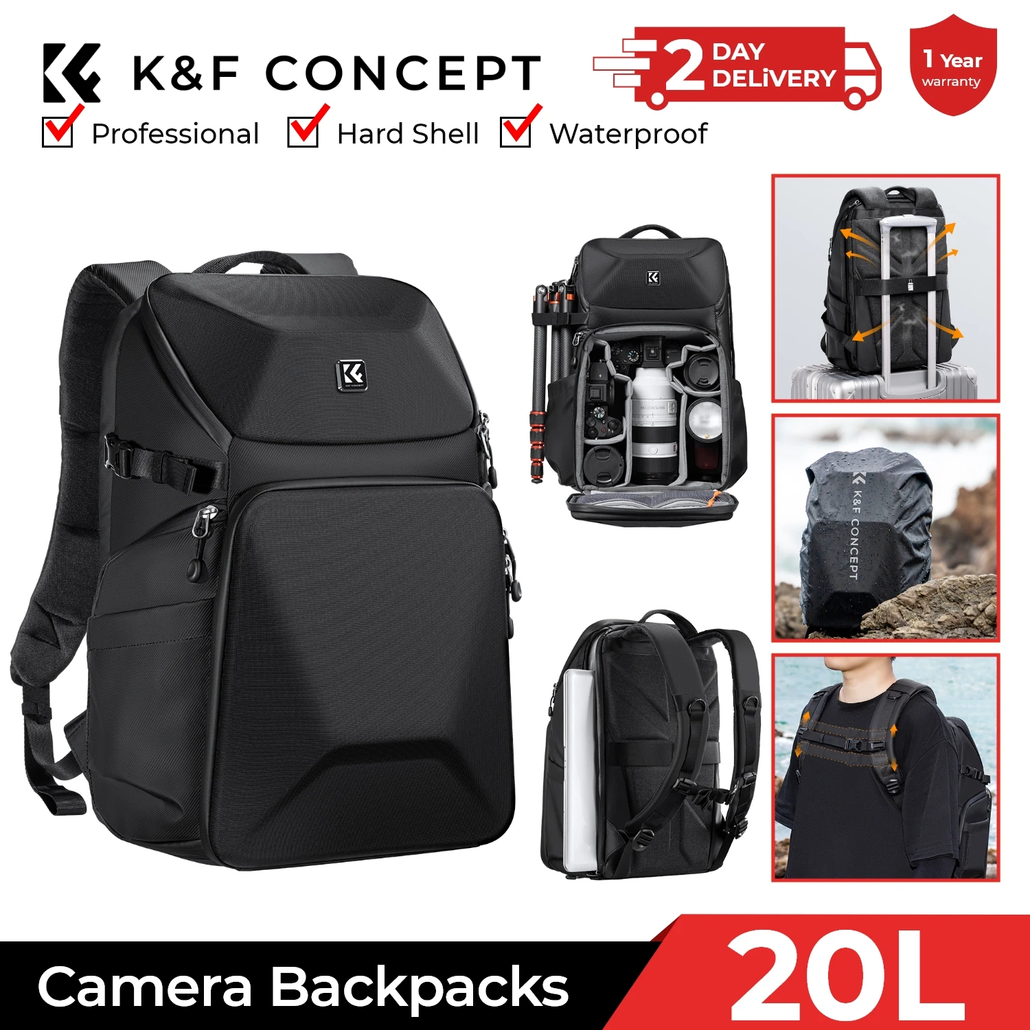 Photography Lighting Equipment Bags - Mochila para Cámara K&F CONCEPT de