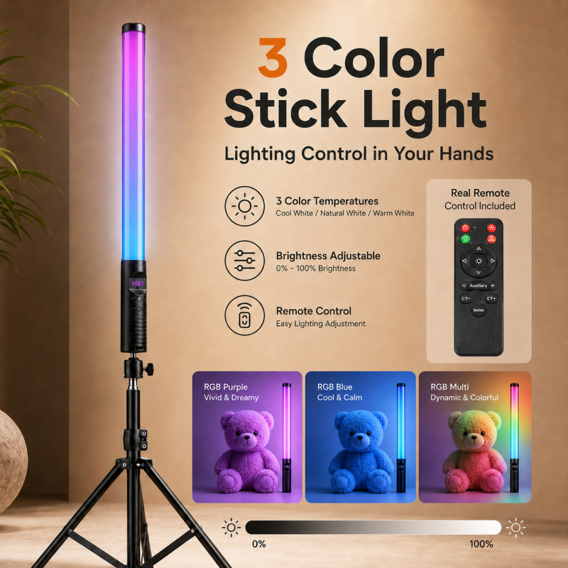 Photography Lighting With Umbrella - Varita de Luz de Video RGB