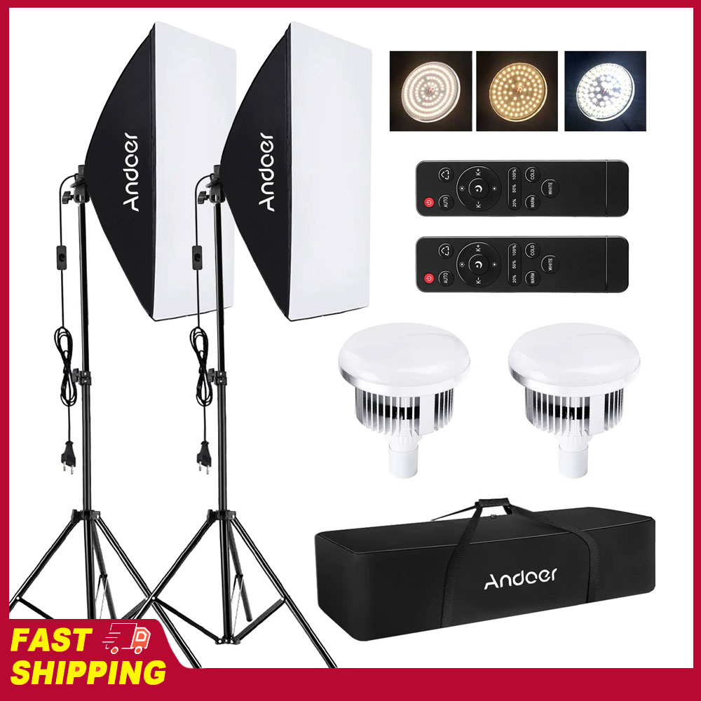 Photography Lighting Uk - Kit de Iluminación Softbox Andoer para