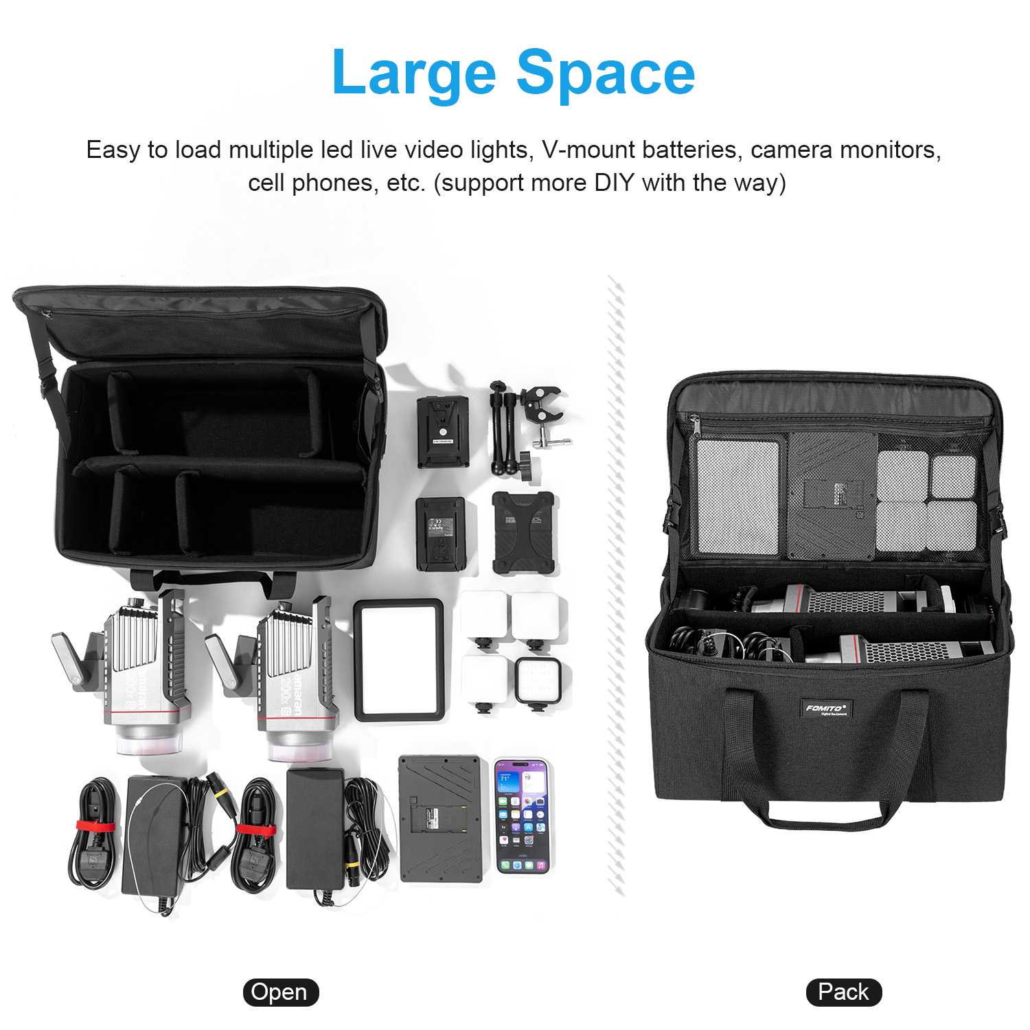 FOMITO-Bolso para cámara, band - Photography Lighting Equipment Bags reseña y precio