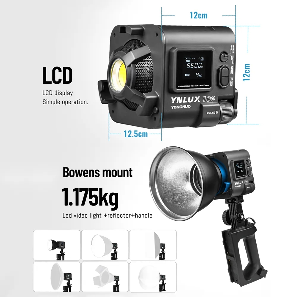 YONGNUO YNLUX100 100W 3200K-56 - Photography Lighting Handheld reseña y precio