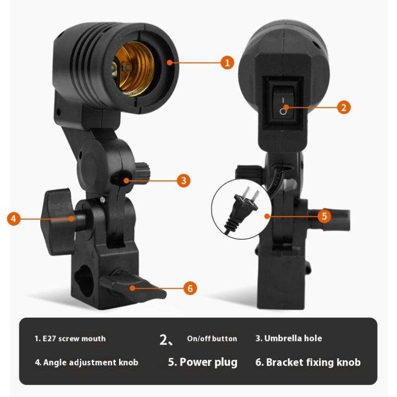 Cable Negro de 1.8M con Base E - Photography Lighting Umbrella reseña y precio
