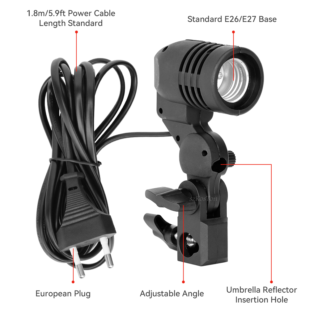 Portalámparas de un solo cabez - Photography Lighting Umbrella reseña y precio