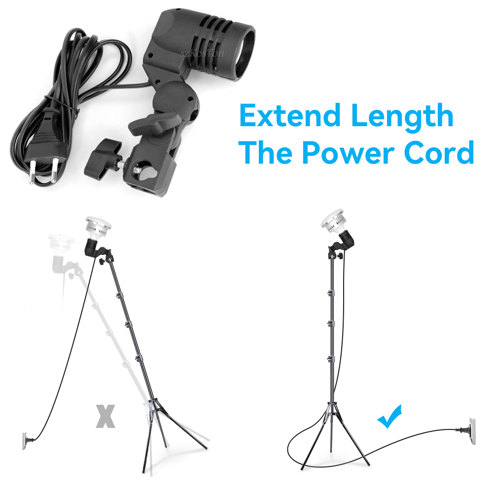 Soporte de bombilla de un solo - Photography Lighting Umbrella reseña y precio