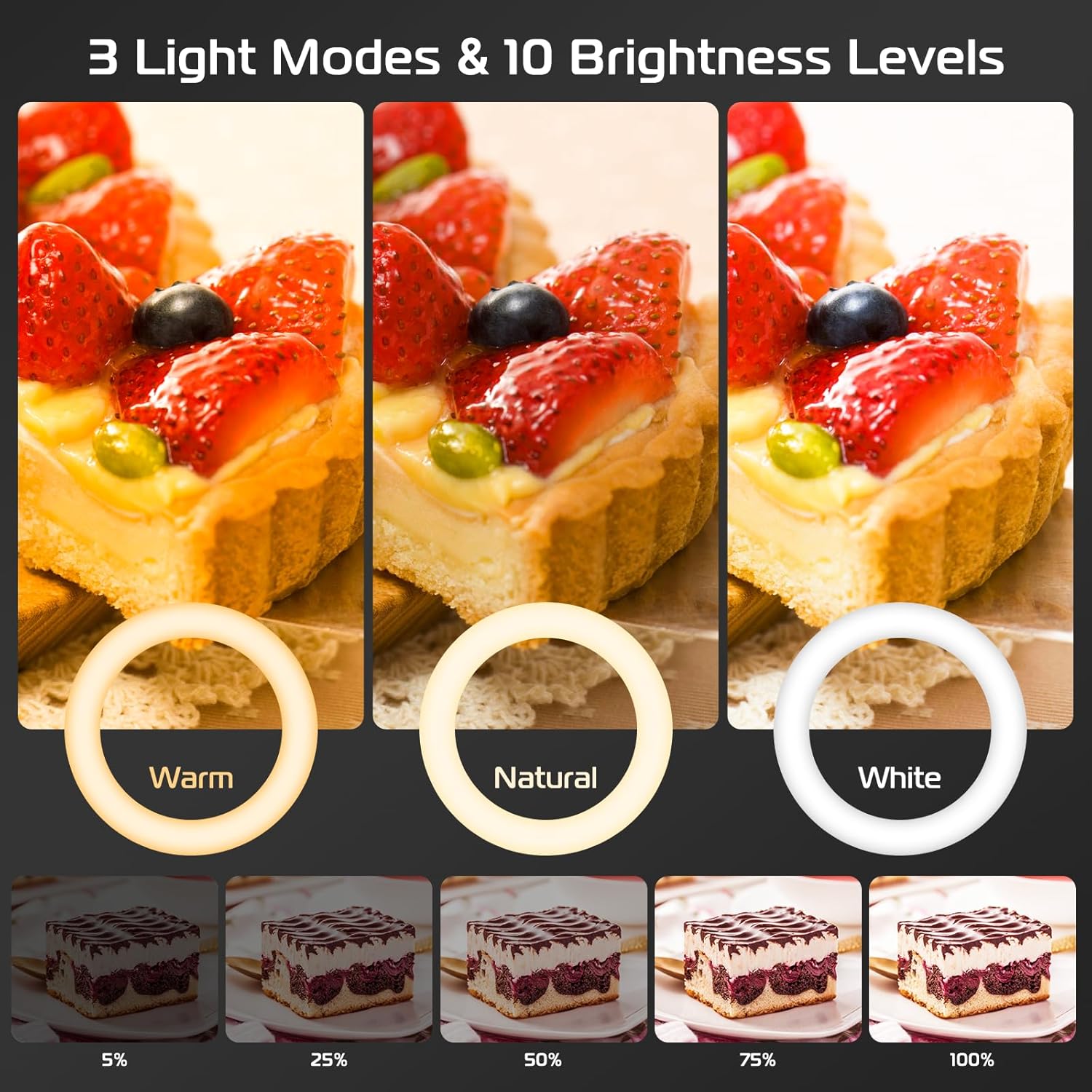 Anillo de luz con soporte y so - Photography Lighting Overhead reseña y precio