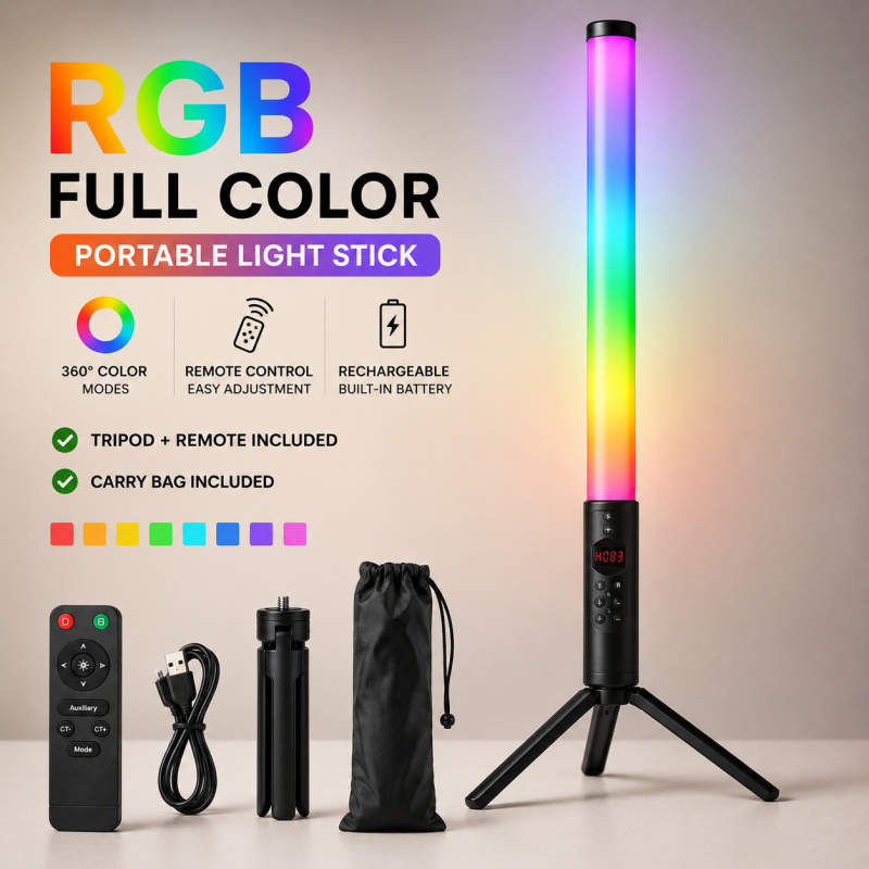 Varita de Luz de Video RGB Por - Photography Lighting With Umbrella reseña y precio