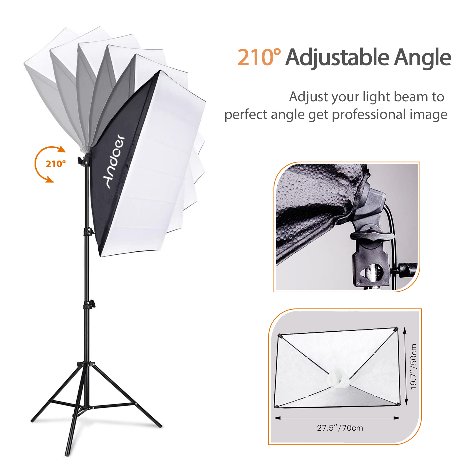 Andoer-Kit de luz para fotogra - Photography Lighting For Portraits reseña y precio