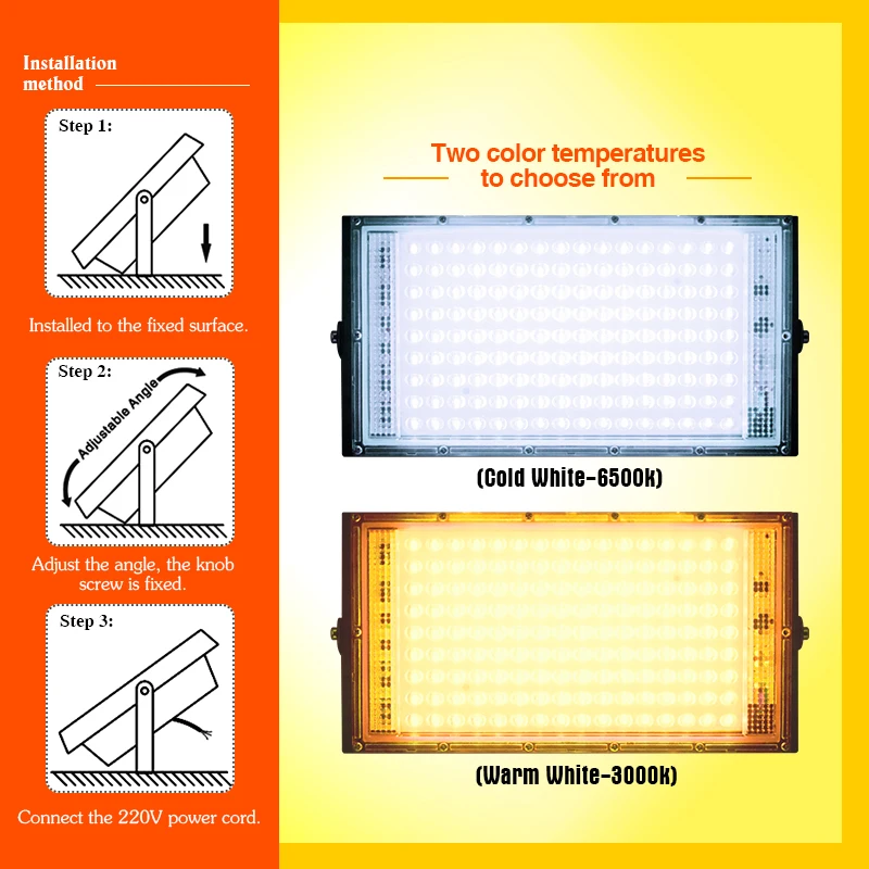 50W 100W llevó la luz de inund - Photography Lighting Uk reseña y precio