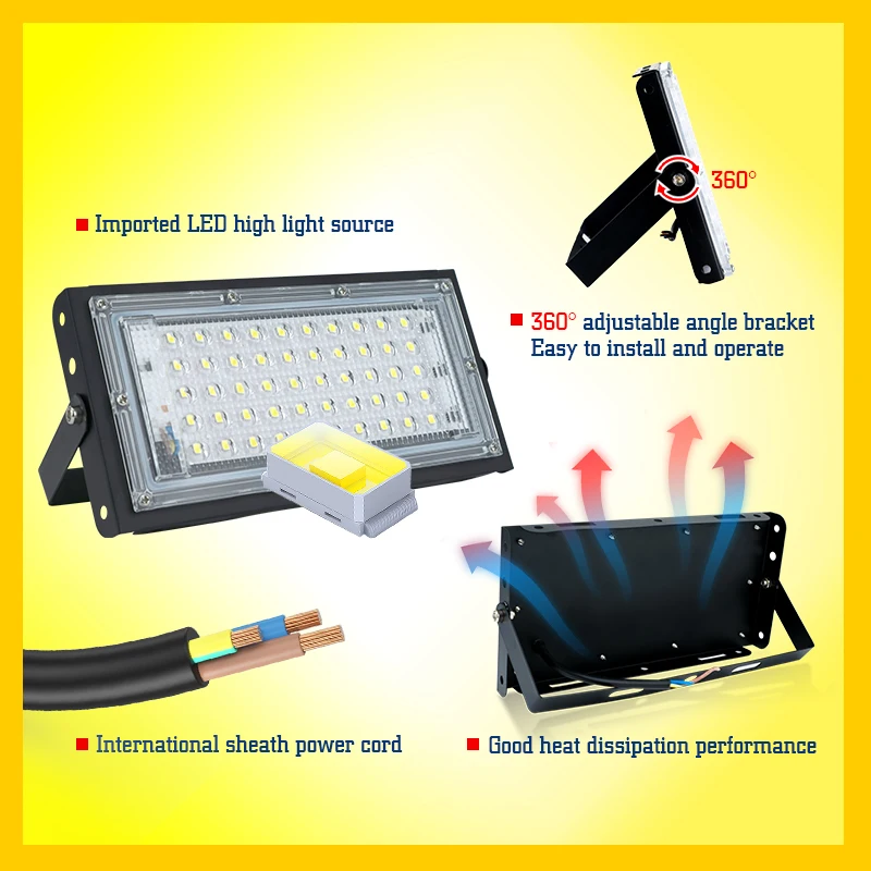 50W 100W llevó la luz de inund - Photography Lighting Uk reseña y precio