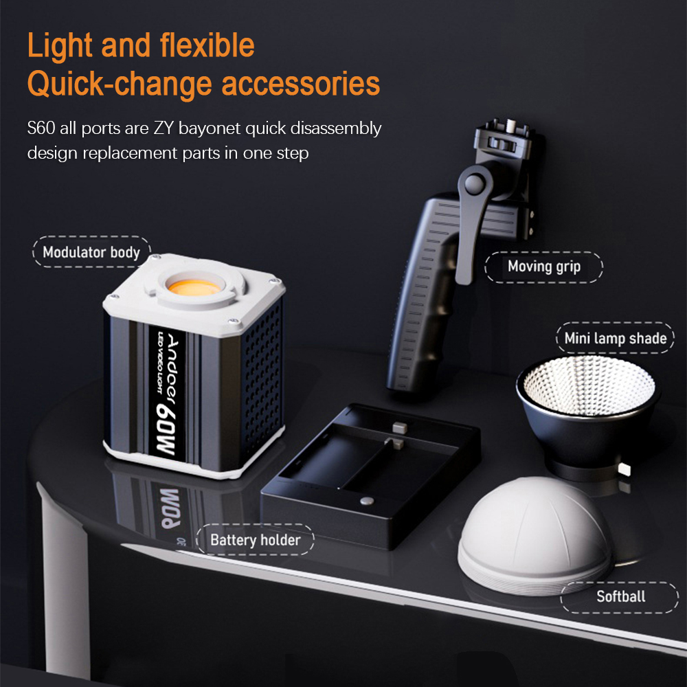 Andoer tricolor LED 60W COB fo - Photography Lighting Home reseña y precio