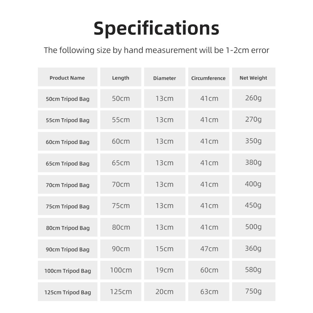 55/60/65/70/75/80/100/125cm cá - Photography Lighting Equipment Bags reseña y precio