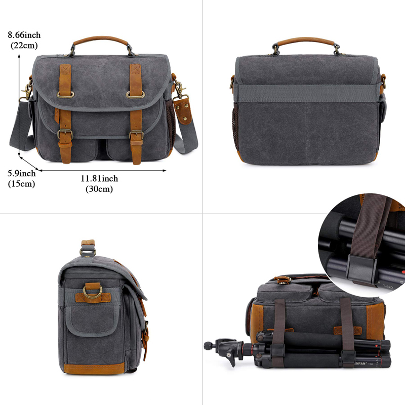 Bolso de Hombro de Lona y Cuer - Photography Lighting Weight Bags reseña y precio