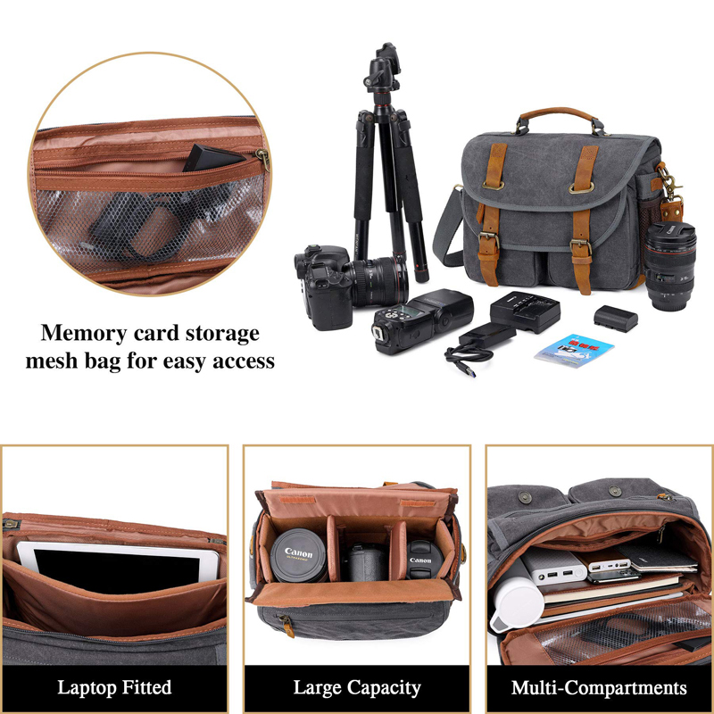 Bolso de Hombro de Lona y Cuer - Photography Lighting Weight Bags reseña y precio