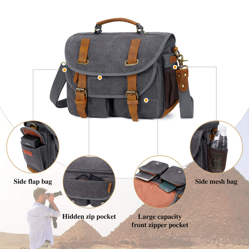 Bolso de Hombro de Lona y Cuer - Photography Lighting Weight Bags reseña y precio