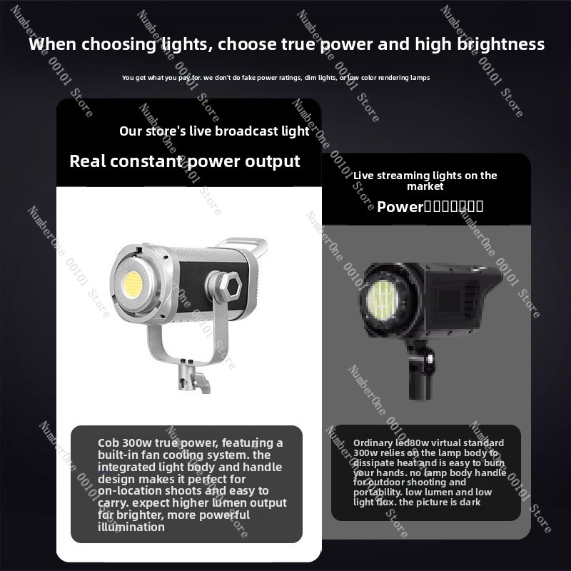 Luz de Fotografía COB de 300W  - Photography Lighting For Portraits reseña y precio