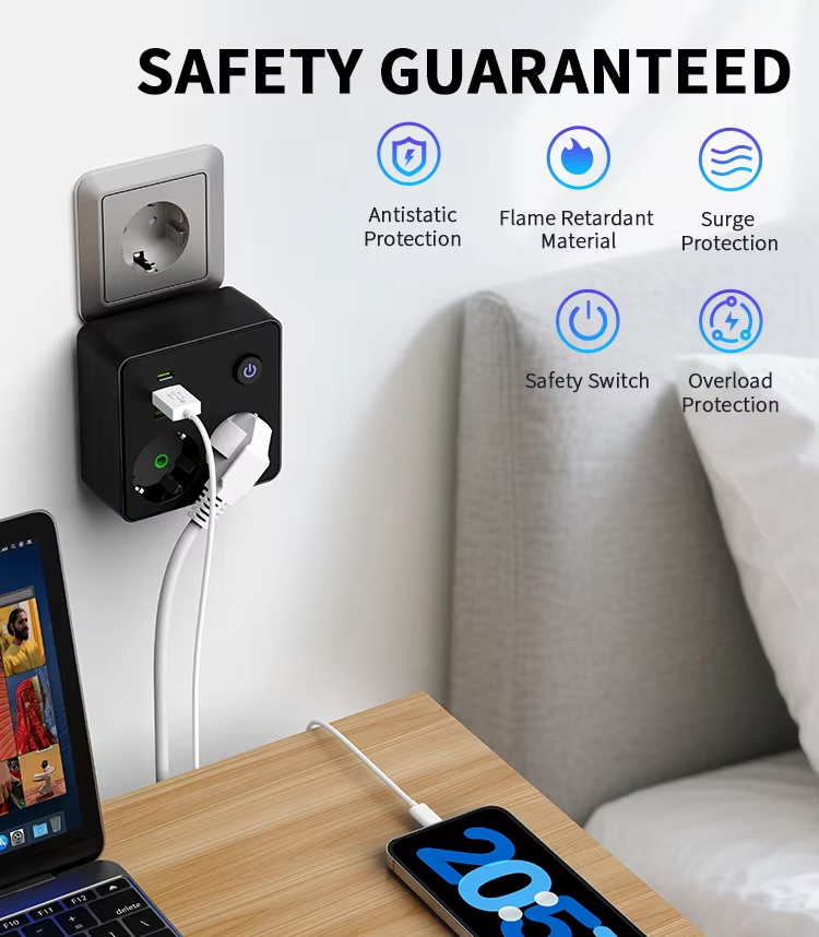Enchufe de pared con cargador  - Photography Lighting Uk reseña y precio