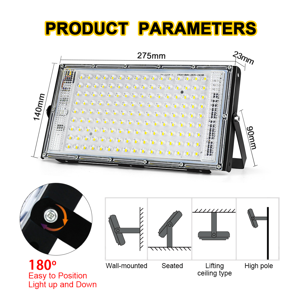50W 100W 150W llevó la luz de  - Photography Lighting Uk reseña y precio