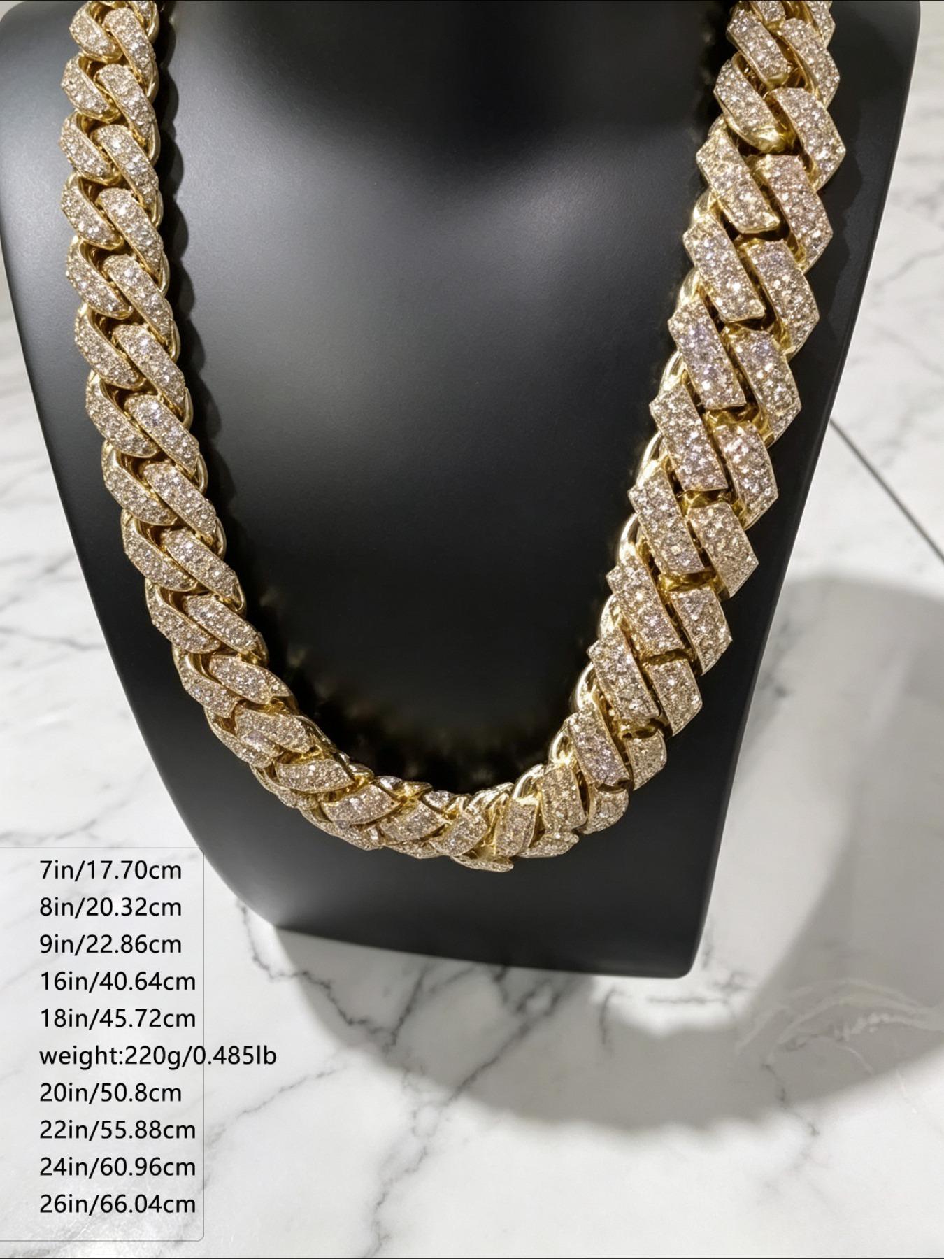 Collar cubano de diamantes bri - Photography Lighting Position reseña y precio